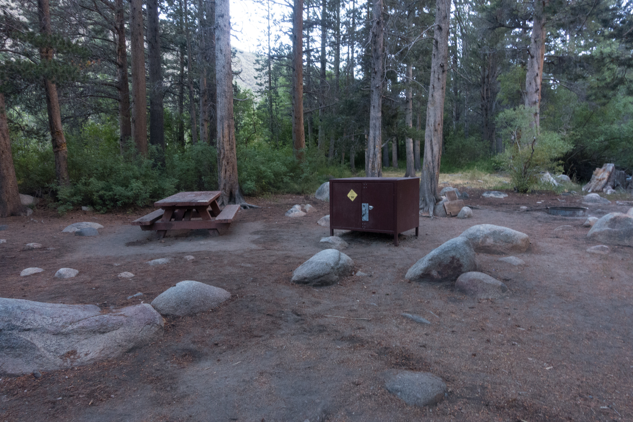 Empty campsite