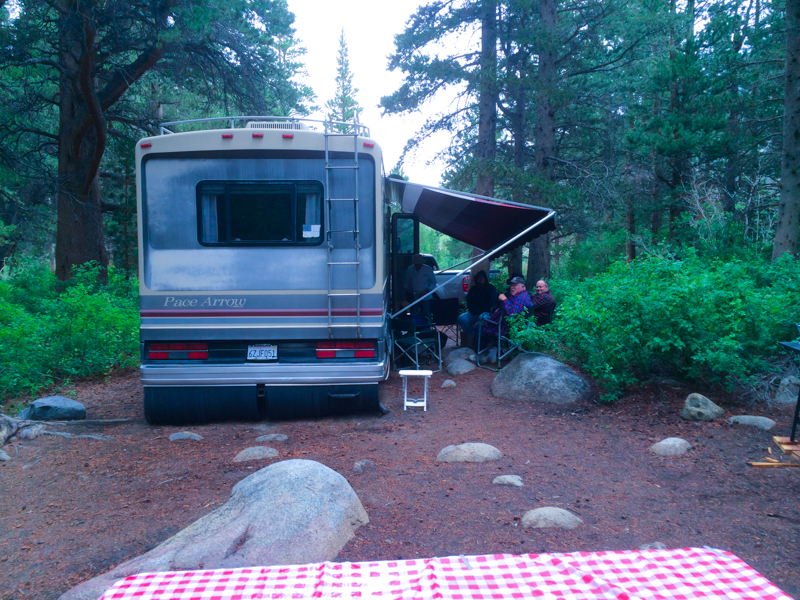 camp in the rain